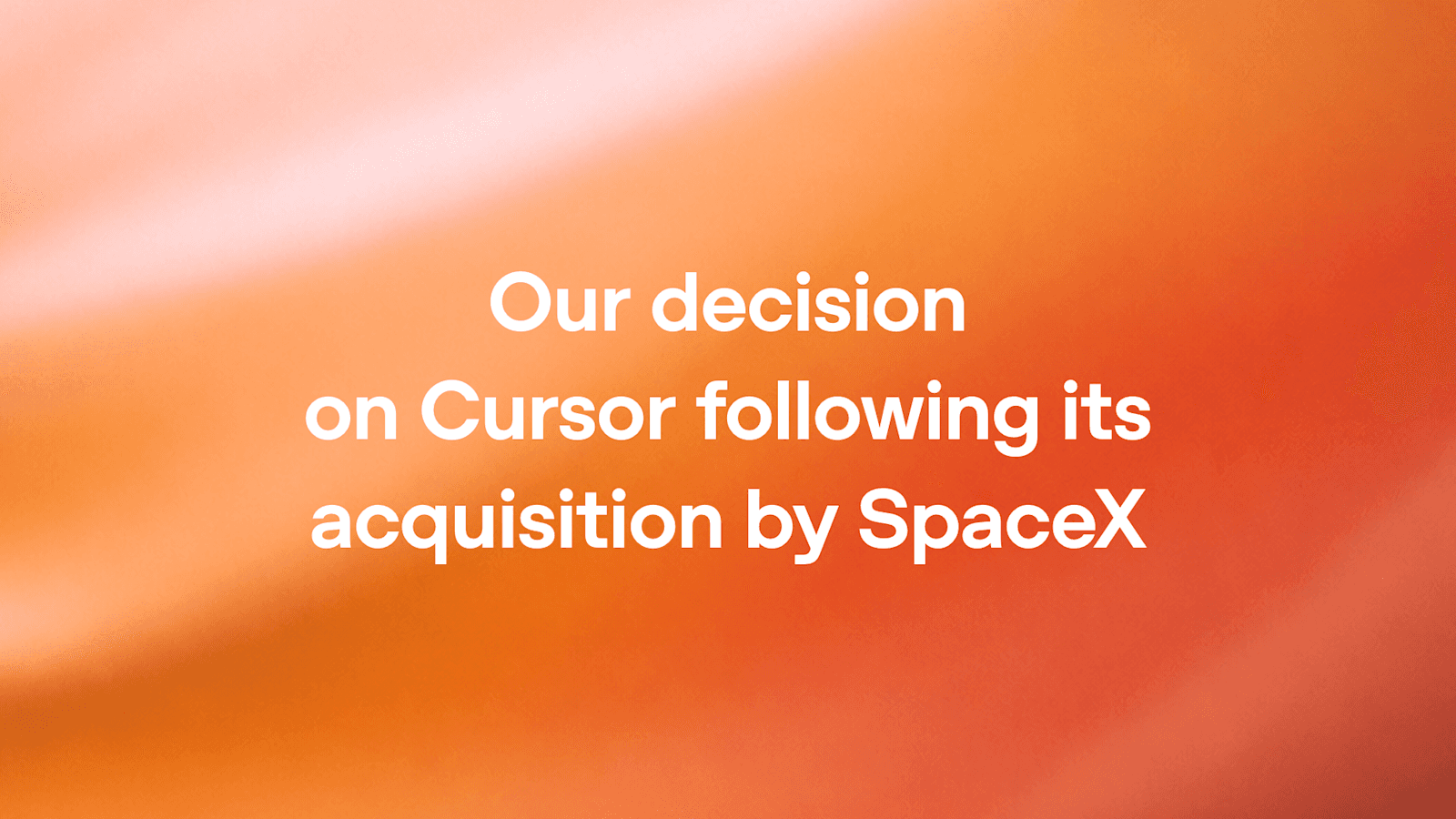 OpenAI's Decision on Cursor Following Its Acquisition by SpaceX